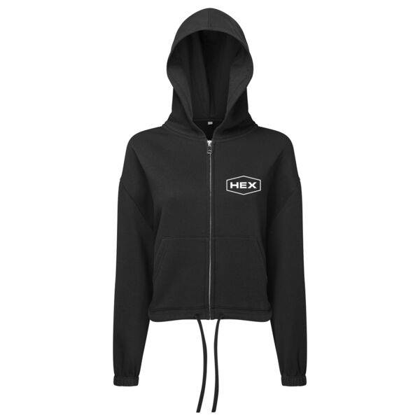 Hex  - Women’s TriDri® recycled drawstring full-zip hoodie Thumbnail